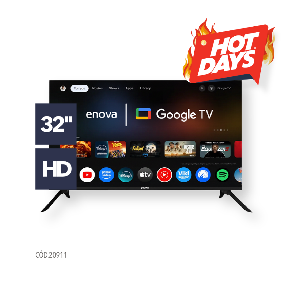 TV ENOVA 32" SMART HD GOOGLE